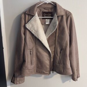 Cripple Creek Ranchwear Women's Suede Jacket with Faux Fur Interior